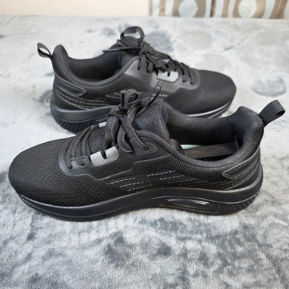 AOV Women's size 9.5 Air Walk Arch Support Black Sneakers - Picture 8 of 11